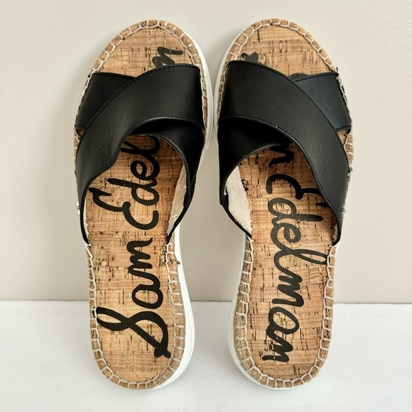 Sam Edelman Jen Slides Leather Sandals Size 10 - Picture 12 of 14